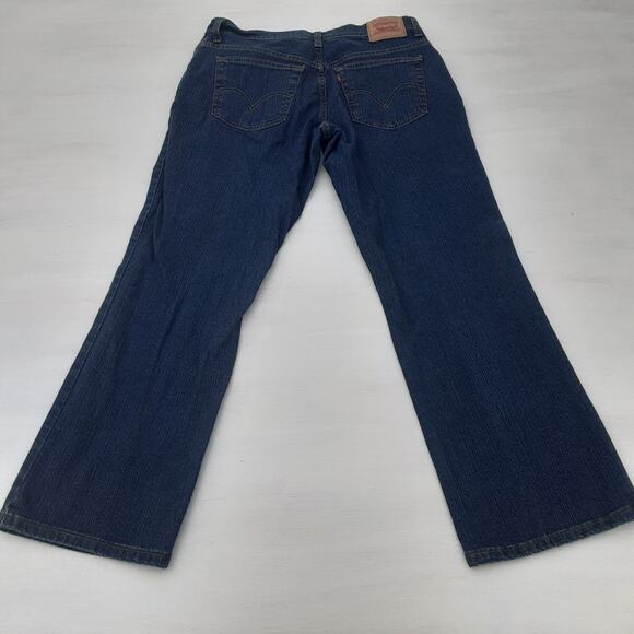 Vtg Y2K Levis 550 Jeans Womens 12S Short Blue Denim Relaxed Bootcut Retro - Picture 4 of 9